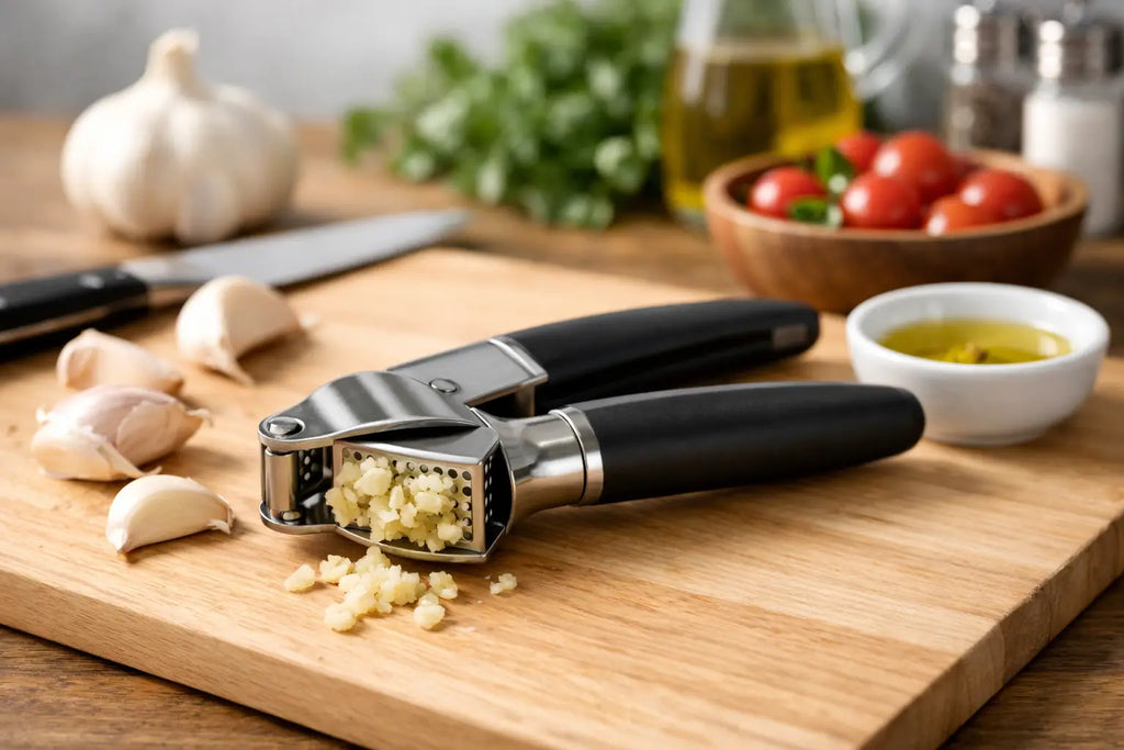 Easy Clean Garlic Press for Quicker Weeknight Prep