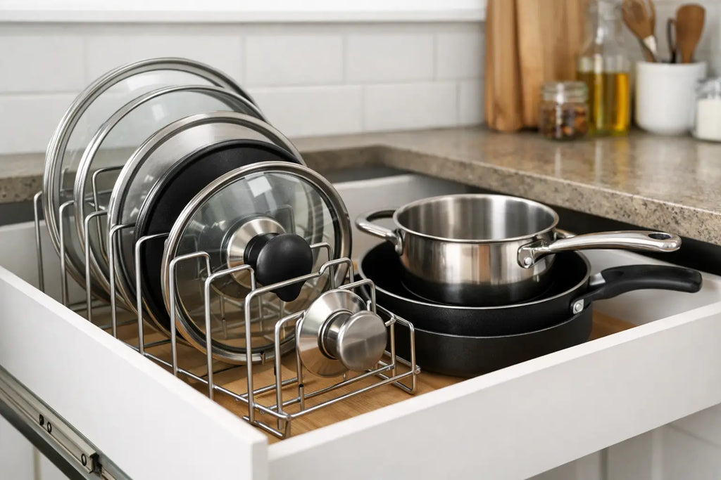 How to Organize Pot Lids Without Wasting Space