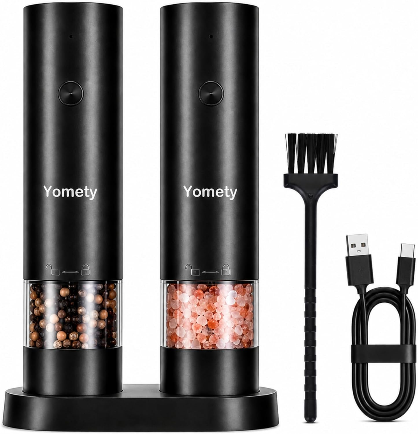 Rechargeable Electric Salt & Pepper Grinder Set