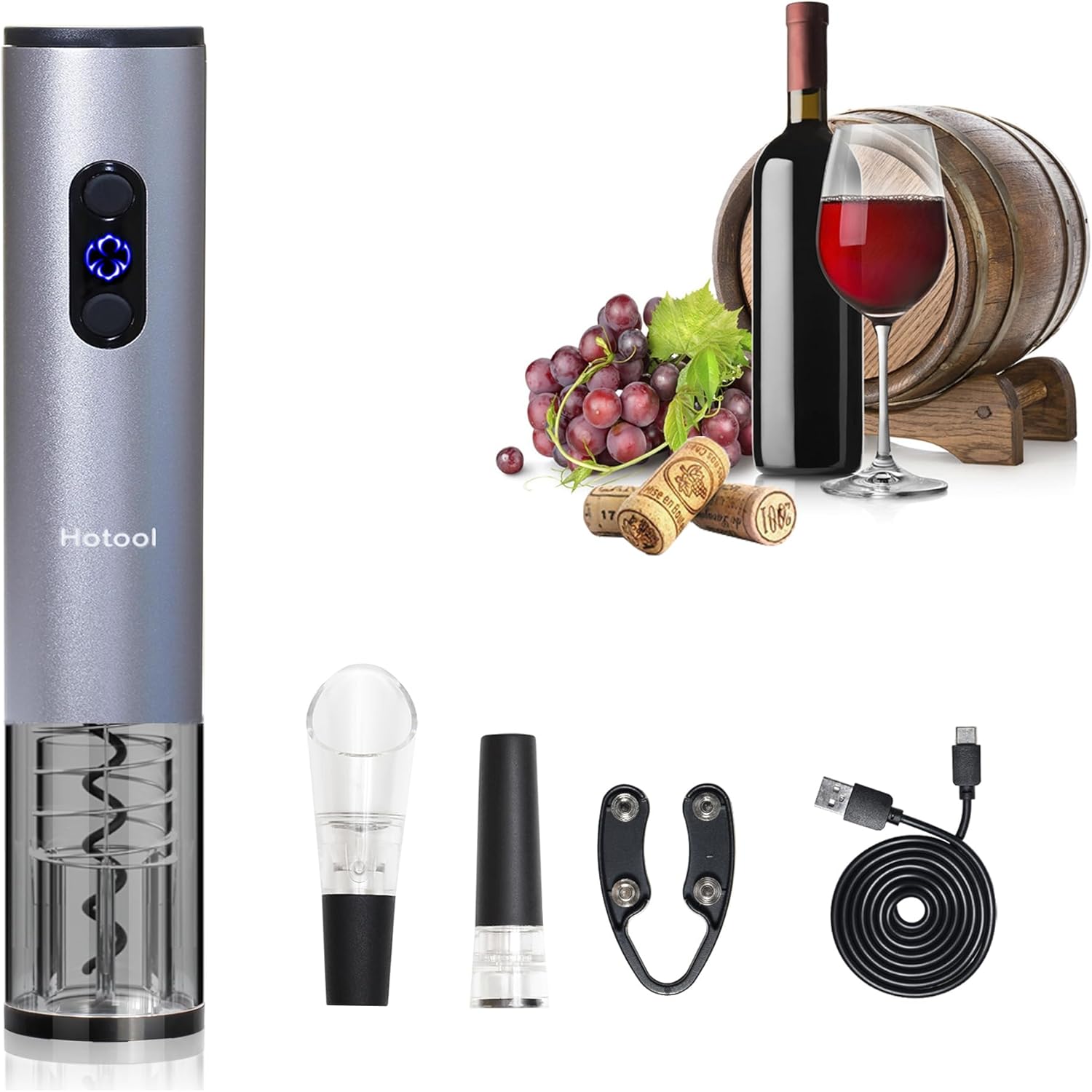 Rechargeable Electric Wine Bottle Opener Set